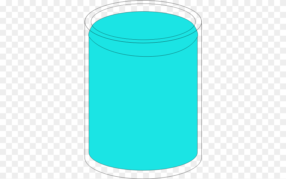 Glass Full Of Water Vector Illustration Water In Glass Clipart Gif, Cylinder, Jar, Hot Tub, Tub Free Png