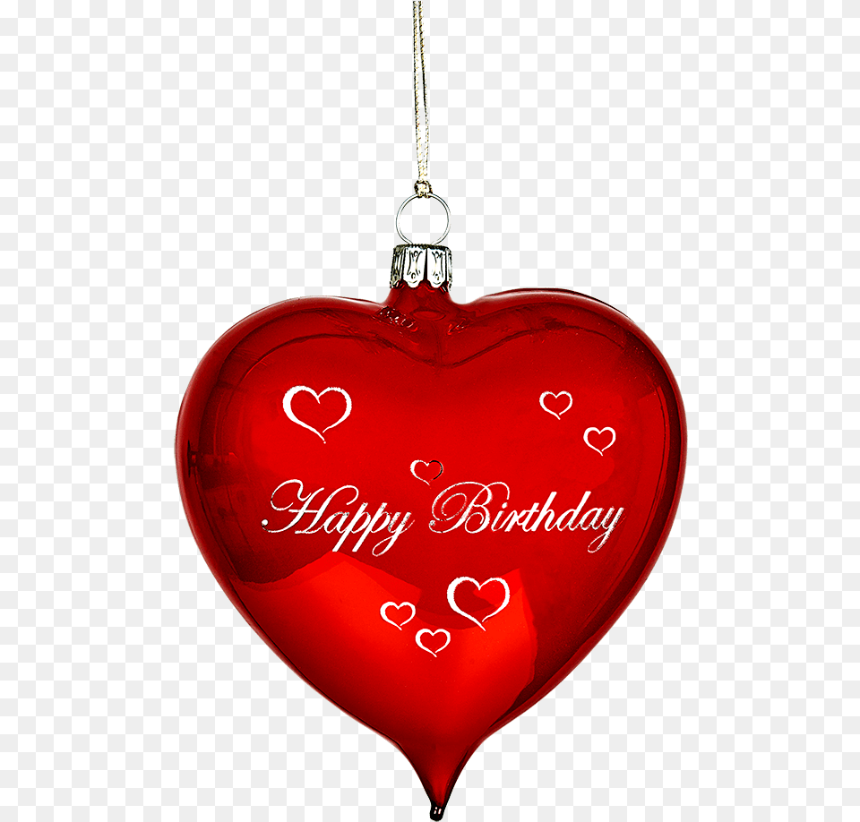 Glass Heart Red Opal Happy Birthday Heart, Accessories Free Transparent Png