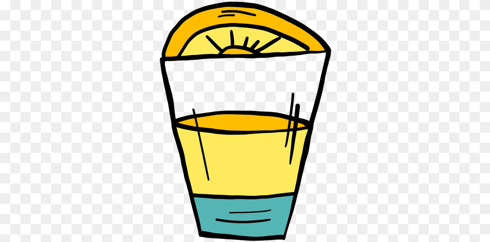 Glass Juice Orange Slice Color Colour Sketch Transparent Clip Art, Light Png