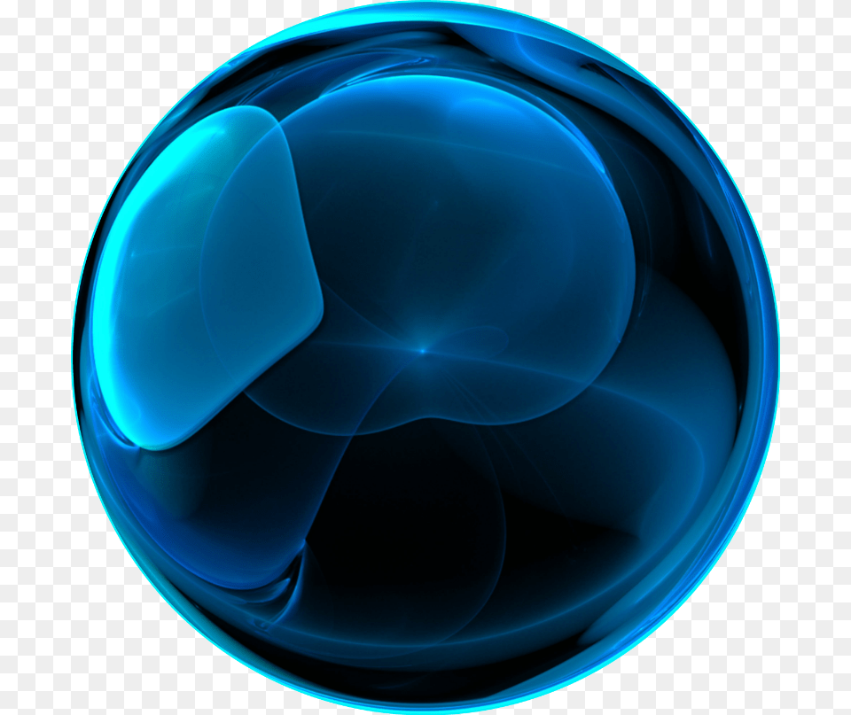 Glass Marble Ball Orb Bubble Blue Black Glass, Sphere, Accessories Free Png Download