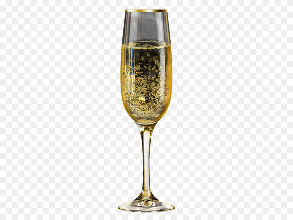 Glass Of Champagne Bubbles, Alcohol, Wine, Liquor, Goblet Free Png Download