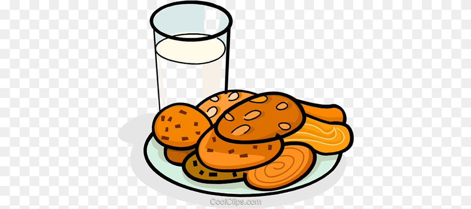 Glass Of Milk And A Plate Cookies Roy Bread, Food, Device, Grass Free Png Download