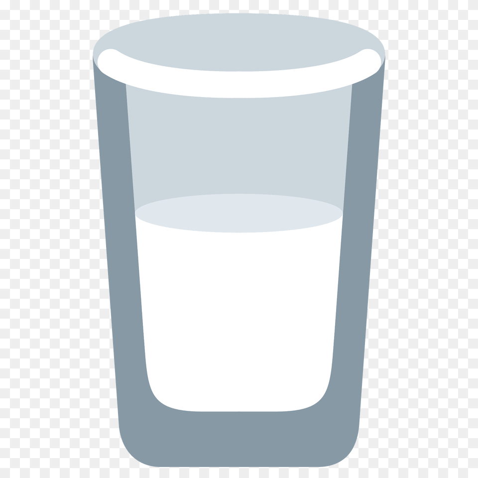 Glass Of Milk Emoji Clipart, Cup, Cylinder, Beverage, Mailbox Free Png