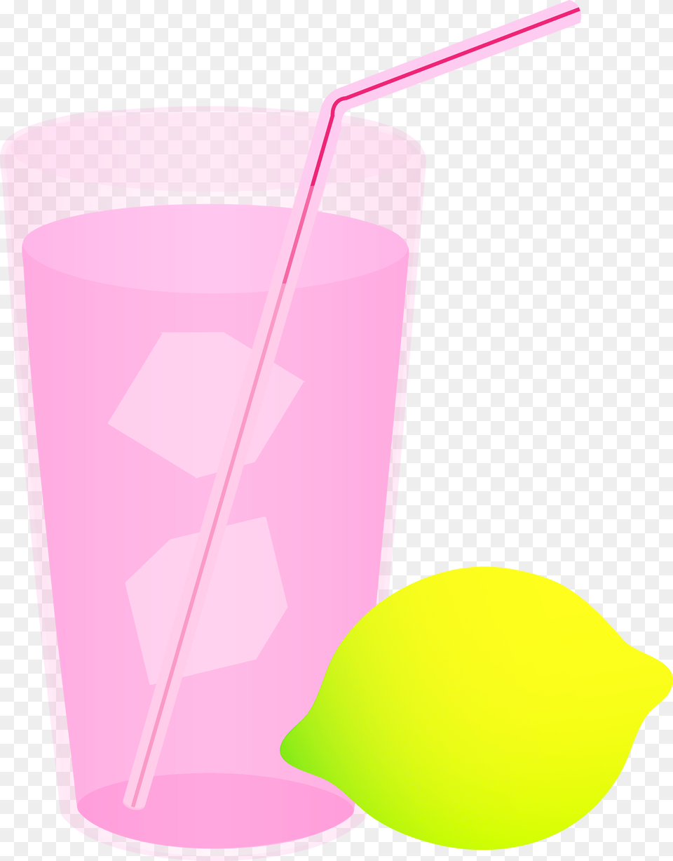 Glass Of Pink Lemonade, Beverage, Produce, Plant, Lemon Free Png Download