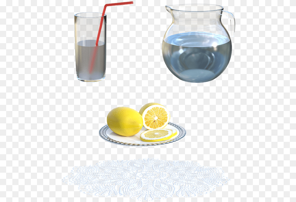 Glass Of Water Citrus, Produce, Citrus Fruit, Food, Fruit Free Transparent Png