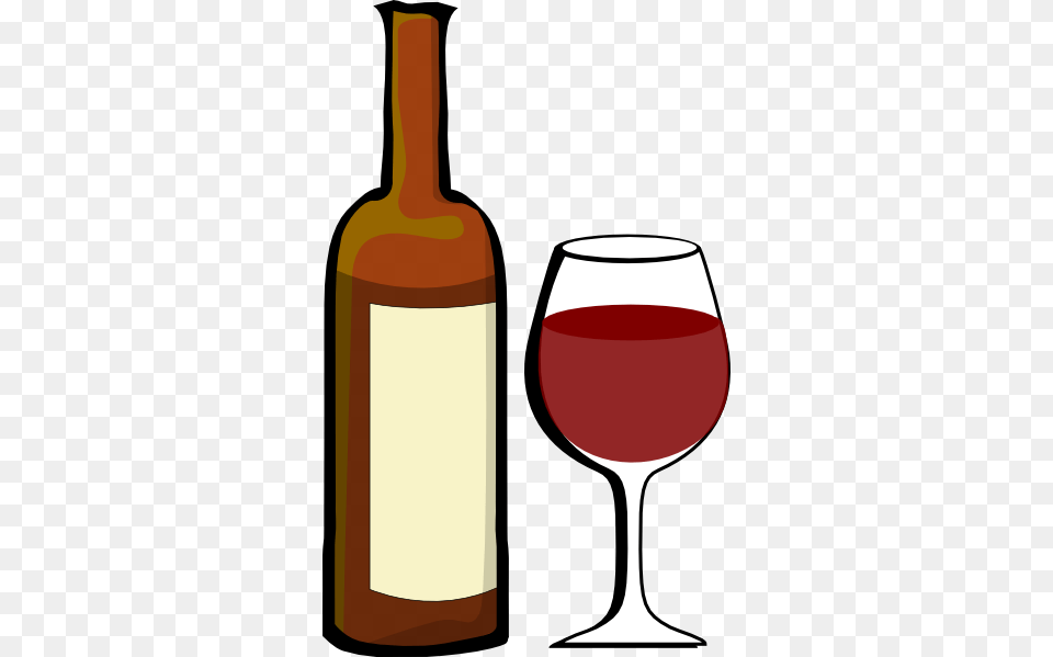 Glass Of Wine With Wine Bottle Clip Art For Web, Alcohol, Liquor, Wine Bottle, Beverage Free Transparent Png