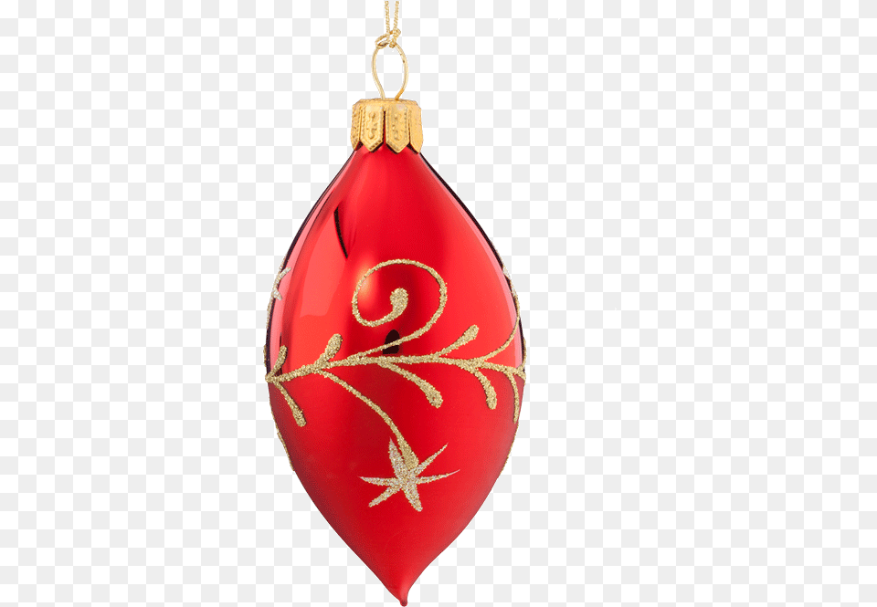 Glass Ornament Red With Goldglimmer Christmas Ornament, Accessories, Pendant, Jewelry, Locket Free Png