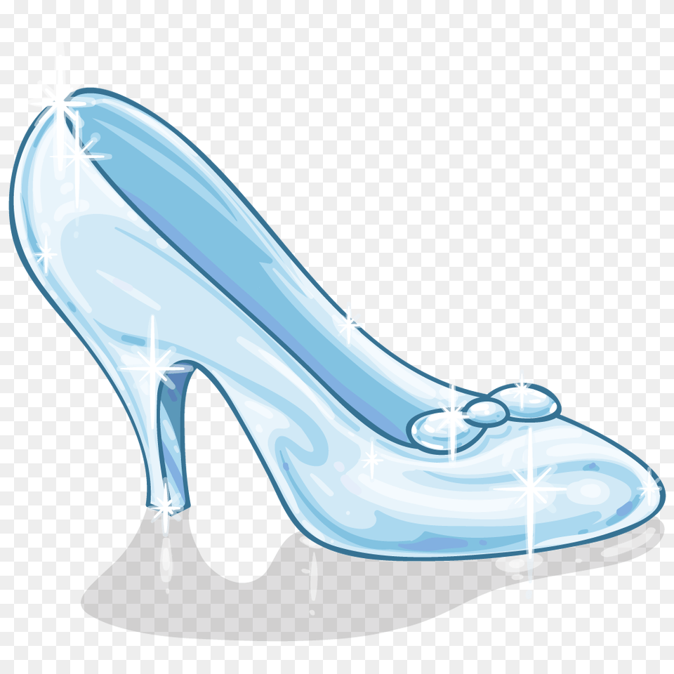 Glass Slippers Cartoon Glass Slipper, Clothing, Footwear, High Heel, Shoe Png Image