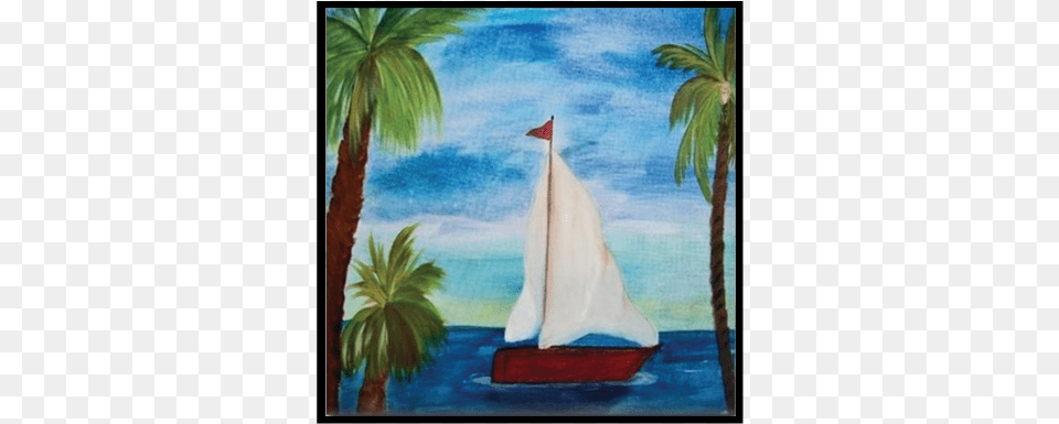 Glass Tattoo Red Sailboat Red Sailboat Throw Blanket, Art, Boat, Painting, Transportation Free Png