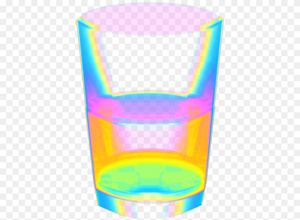 Glass Transparent Holographic Holo Rainbow Drink Pint Glass, Jar, Plastic Free Png Download