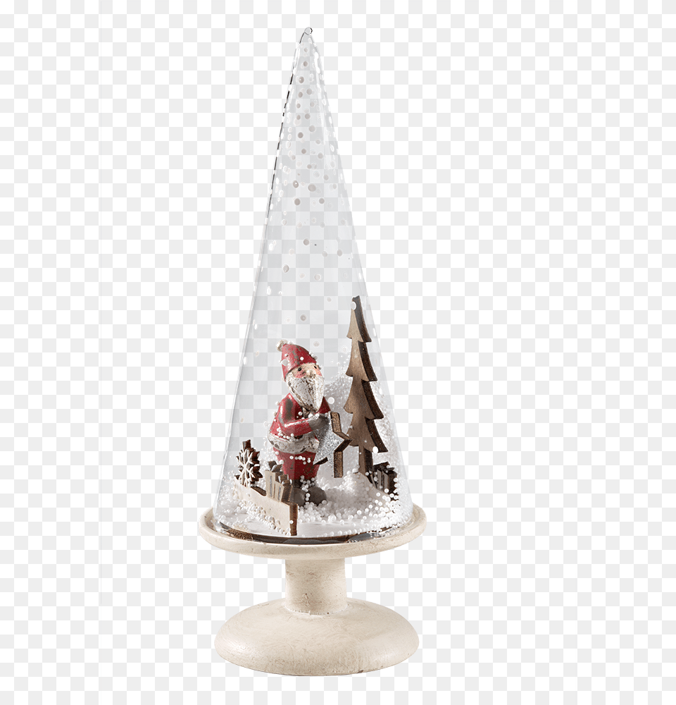Glass Tree Christmas Forest Small 20 Cm Icing, Clothing, Hat, Adult, Bride Free Png Download