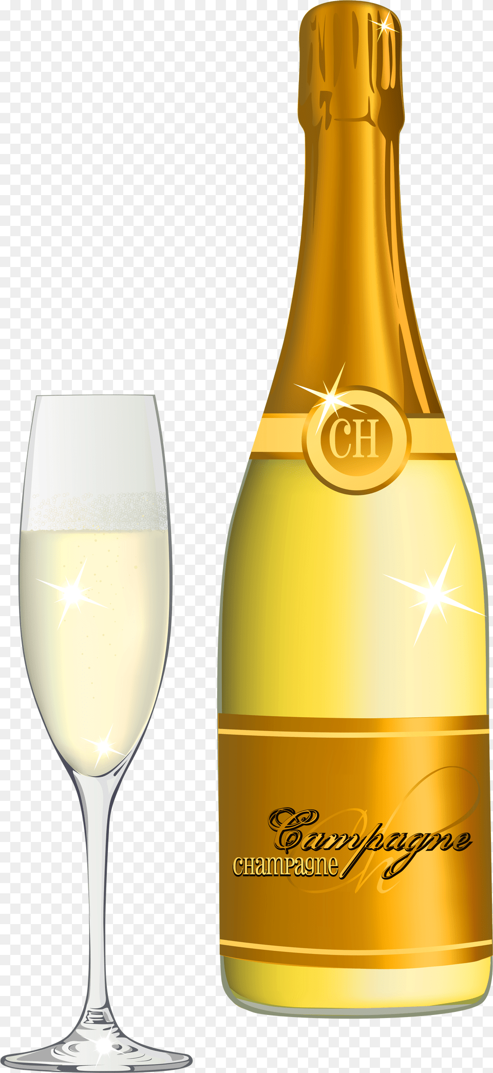 Glass Vector Champagne Bottle Glass Clipart, Alcohol, Wine, Liquor, Beverage Png Image