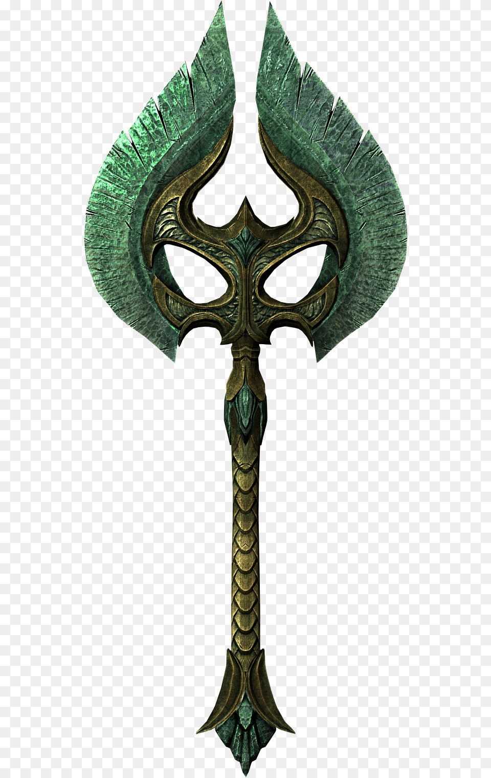 Glass War Axe Skyrim, Bronze, Weapon Png Image
