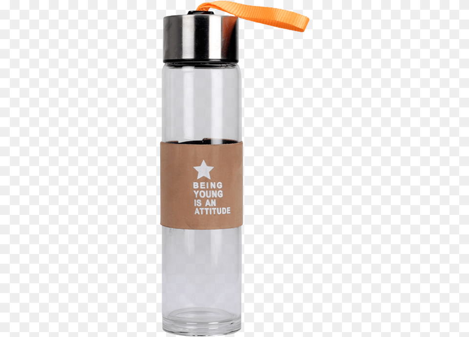 Glass Water Bottle 450ml By Stories Bottle, Water Bottle, Cosmetics, Perfume, Shaker Png Image