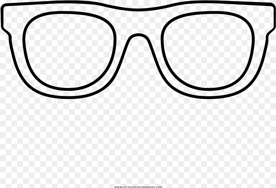 Glasses Coloring, Gray Png Image