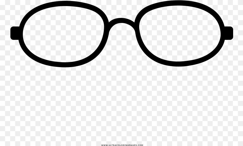 Glasses Frame Coloring, Gray Free Png Download