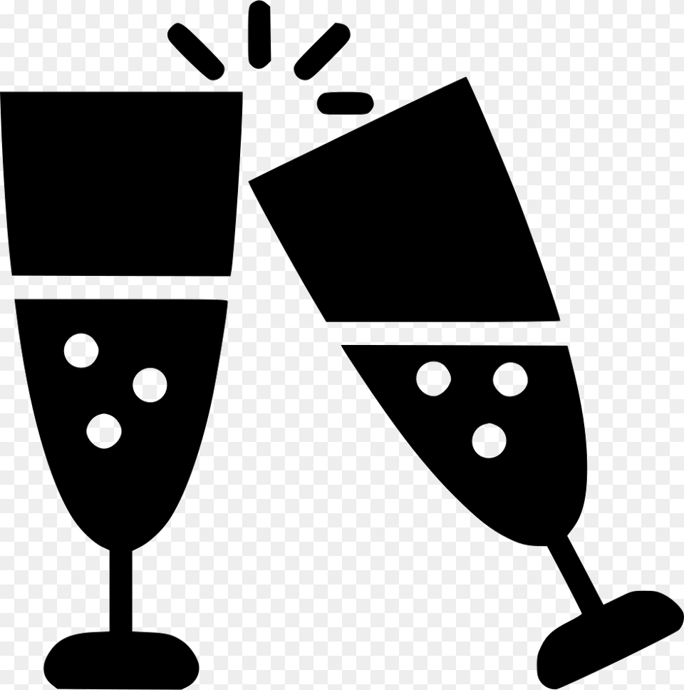 Glasses Icon File Champagne, Glass, Stencil, Goblet, Alcohol Free Png Download