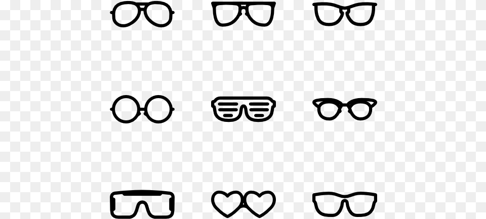 Glasses Icons, Gray Free Png