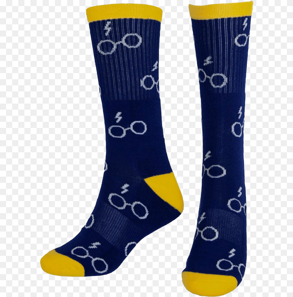 Glasses Lightning Bolt Crew Socks Harry Potter, Clothing, Hosiery, Sock Free Png