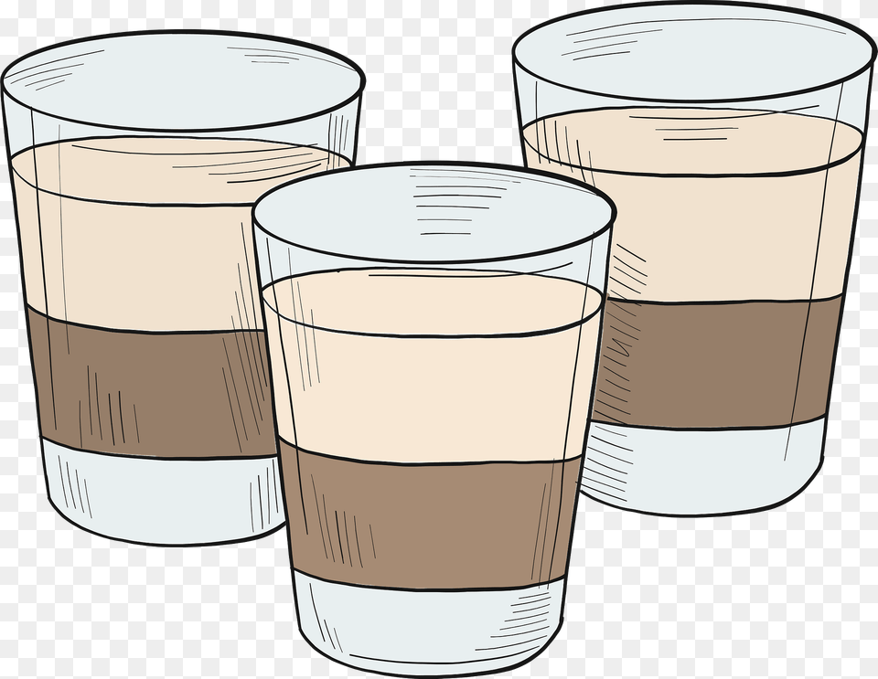 Glasses Of Alcoholic Drink Clipart, Cup, Glass, Cylinder, Bottle Free Png Download