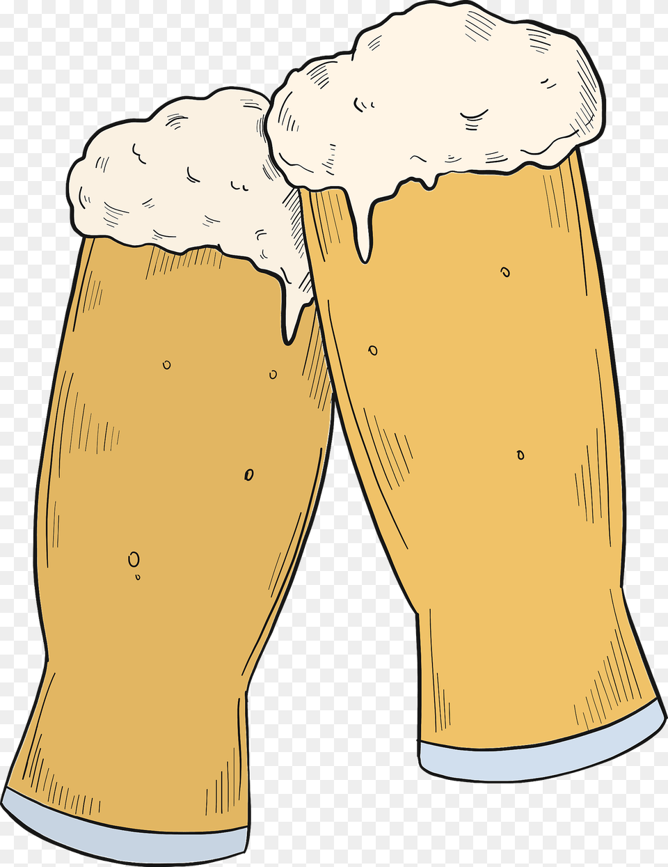 Glasses Of Beer Clipart, Alcohol, Shorts, Clothing, Beverage Free Png Download