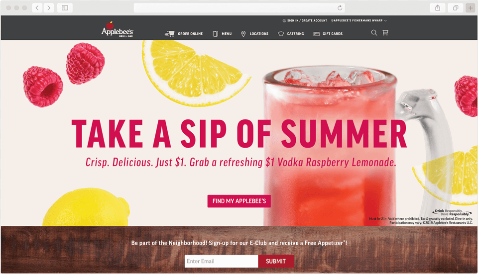 Glasses Of Lemonade On Applebee S Web Site By Arctouch Digital Media, Berry, Produce, Plant, Raspberry Free Png Download