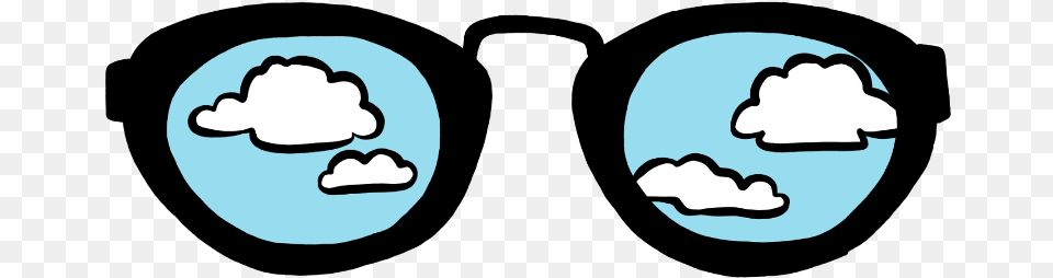 Glasses Sunglasses Black Outline Madebyme Outlines Graphic Sketch Goggle, Nature, Outdoors, Sky, Face Free Png Download