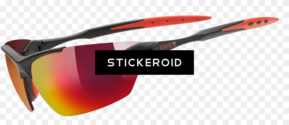 Glasses Uvex Cycling Sgl 203 Matt Black Red Glasses Unisex, Accessories, Sunglasses Free Png Download