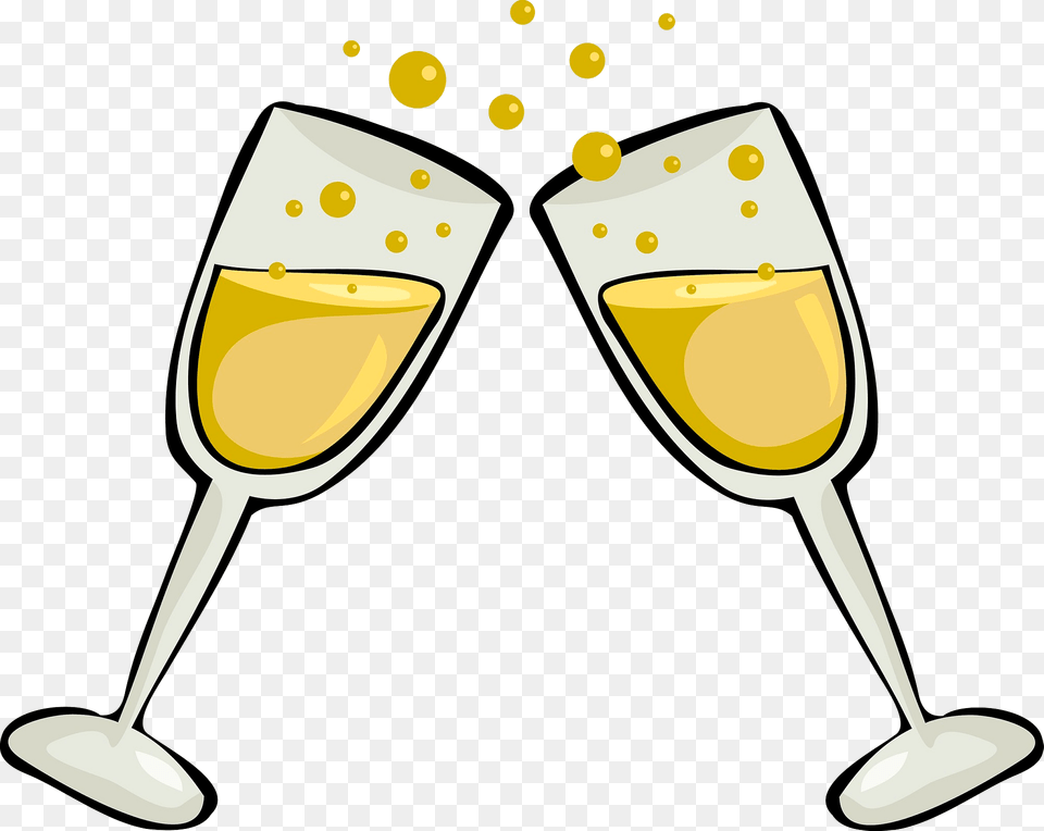 Glasses With Champagne Clipart, Alcohol, Beverage, Glass, Liquor Free Png