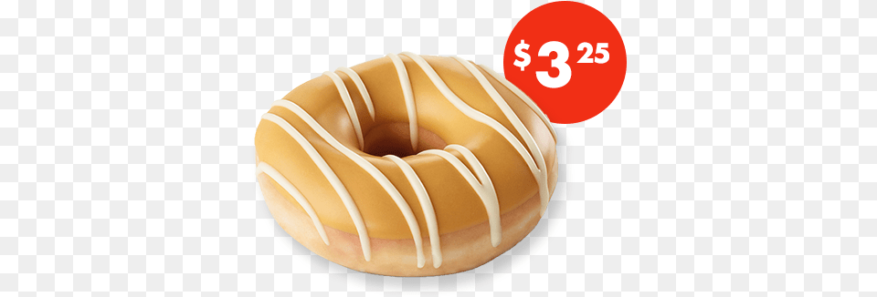 Glazed And Then Dipped In Caramel Truffle And Drizzled Bun, Food, Sweets, Donut, Bread Free Transparent Png