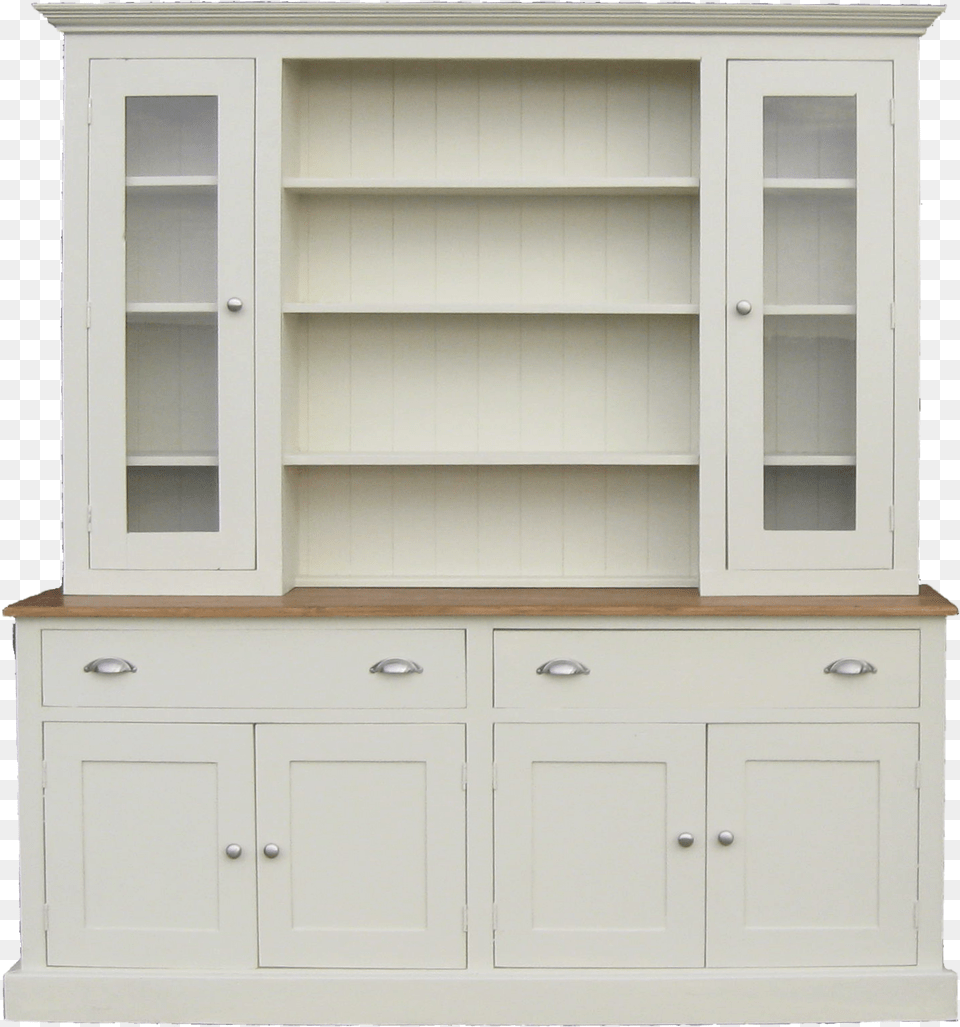 Glazed Two Door Kitchen Dresser Larger Kitchen, Cabinet, Closet, Cupboard, Furniture Free Png Download