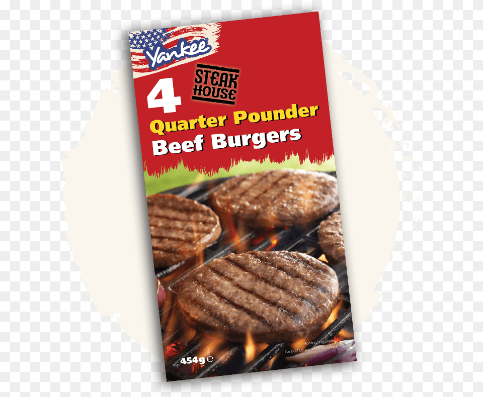 Glendale Yankee Steakhouse Qtr Burgs Biscuit, Advertisement, Meat, Steak, Food Free Png Download