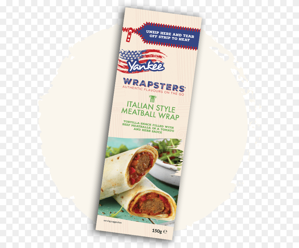 Glendale Yankee Wrapsters Italian Meatball Dish, Advertisement, Poster, Food, Adult Free Png Download