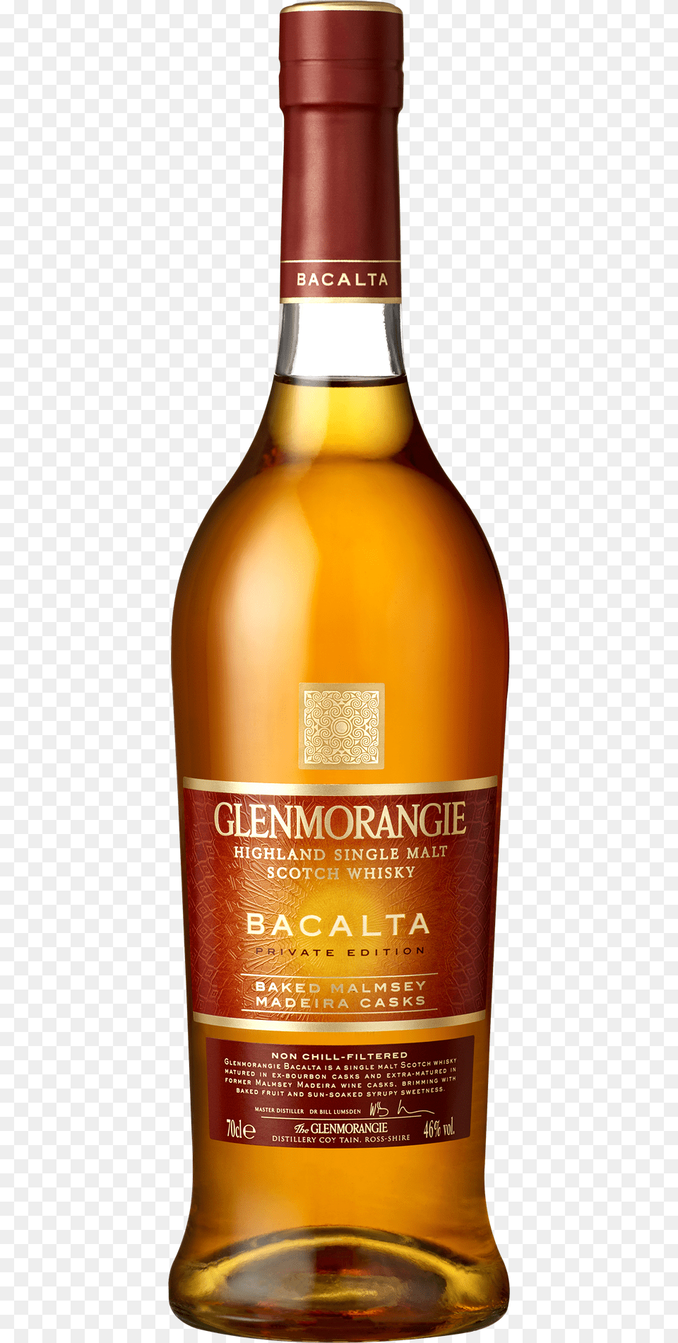 Glenmorangie Bacalta Bottle Shot Transparent Background Glenmorangie Bacalta Highland Single Malt Scotch Whisky, Alcohol, Beverage, Liquor, Beer Png