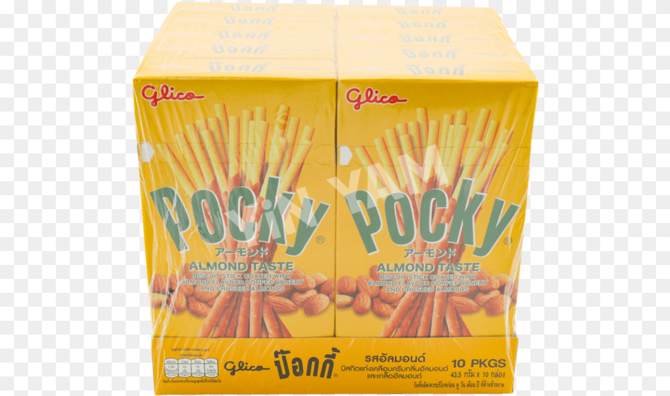 Glico Pocky Almond Taste 43 Pocky, Box, Food, Snack Png Image