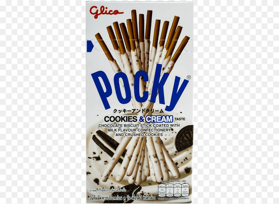 Glico Pocky Cookies And Cream Sticks Glico Pocky Cookies And Cream, Advertisement, Poster Free Png Download