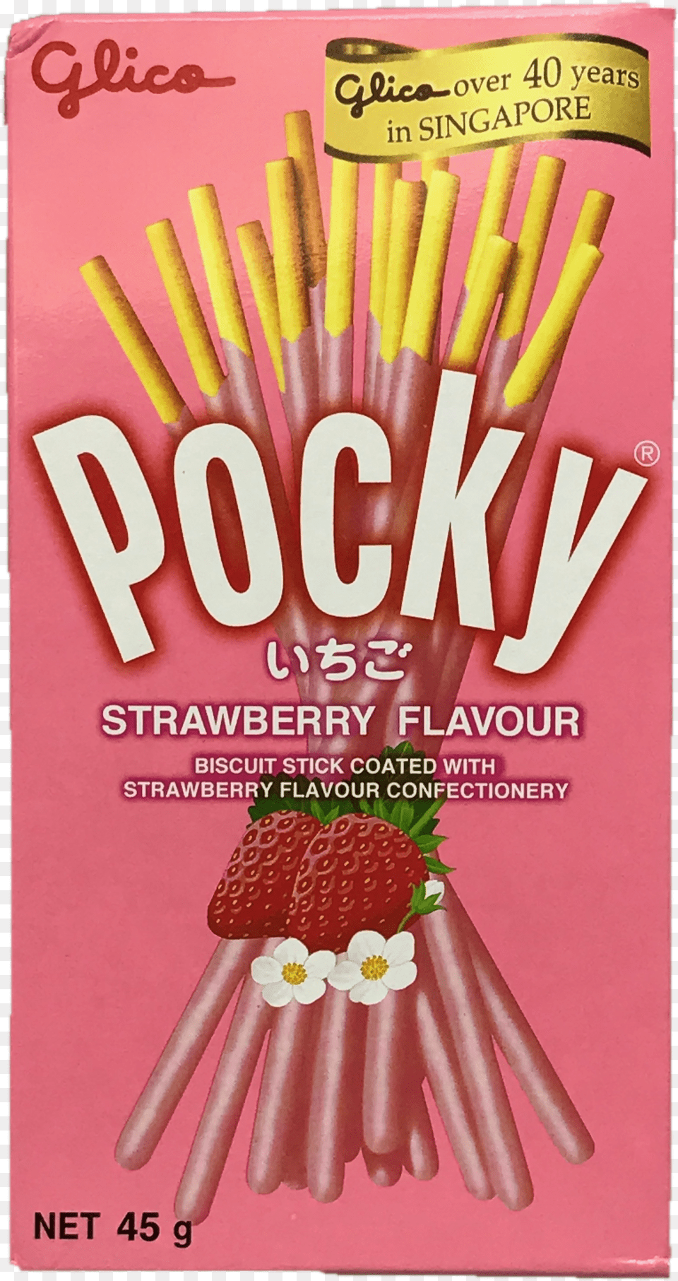 Glico Pocky Strawberry 45g Pocky Strawberry Png Image