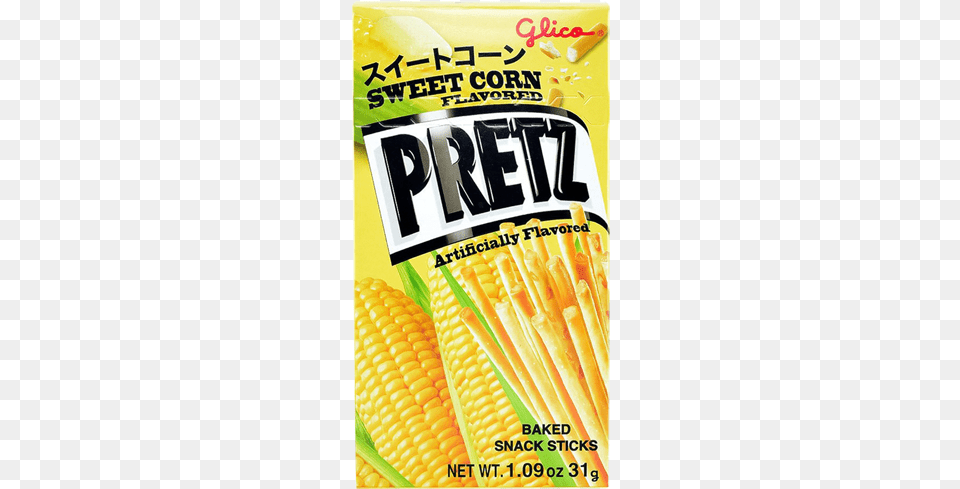 Glico Pretz Sweet Corn, Produce, Food, Advertisement, Plant Free Png Download