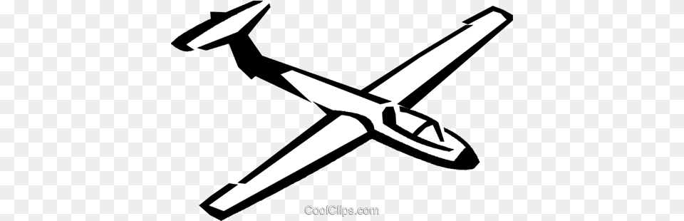 Glider Royalty Vector Clip Art Illustration, Aircraft, Transportation, Vehicle, Airplane Free Png
