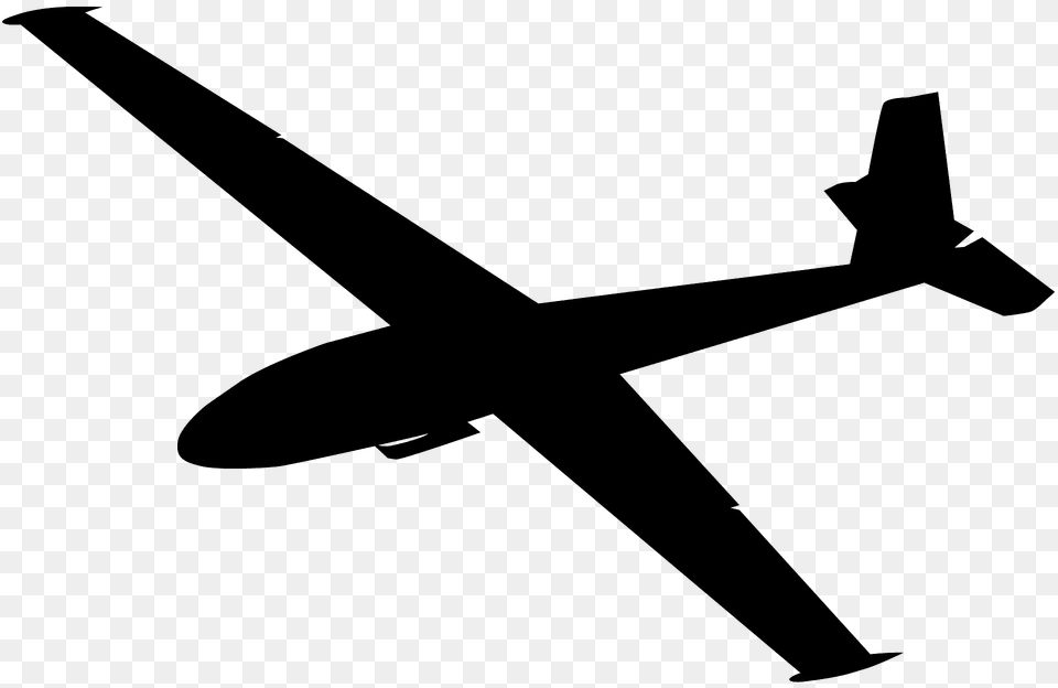 Glider Silhouette, Aircraft, Airliner, Airplane, Vehicle Free Png Download