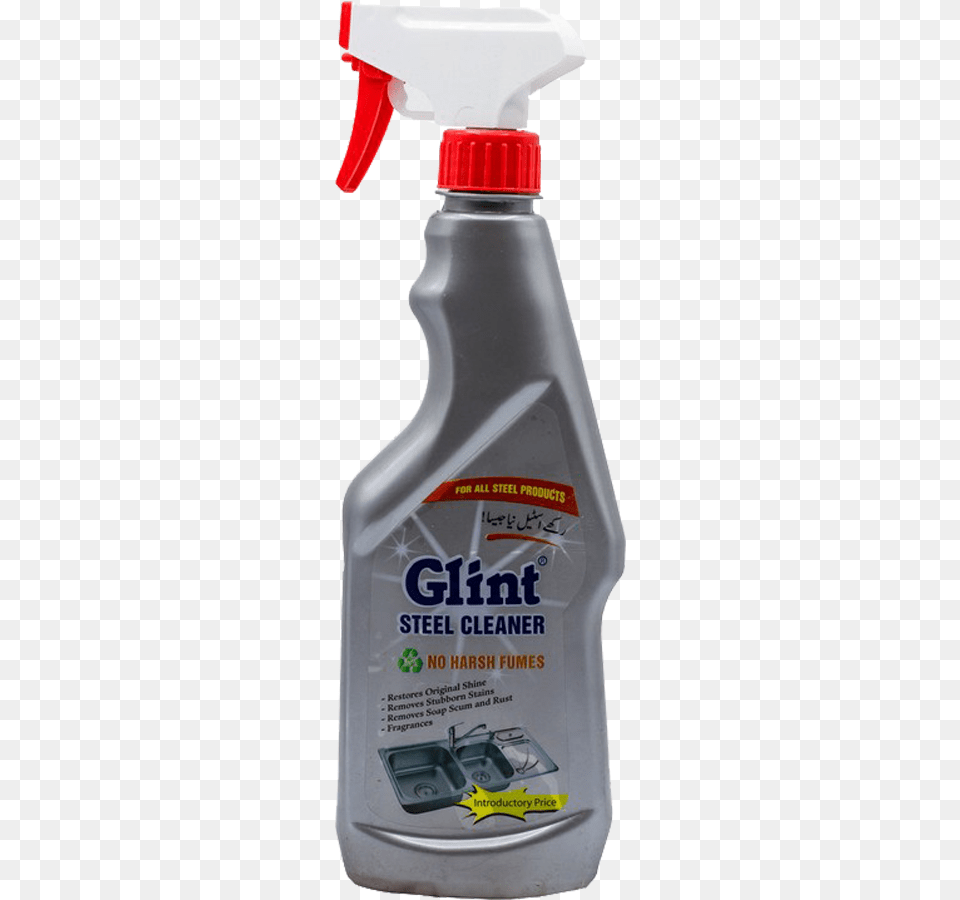 Glint Steel Cleaner No Harsh Fumes 500 Ml Insect, Cleaning, Person, Tin, Bottle Png Image