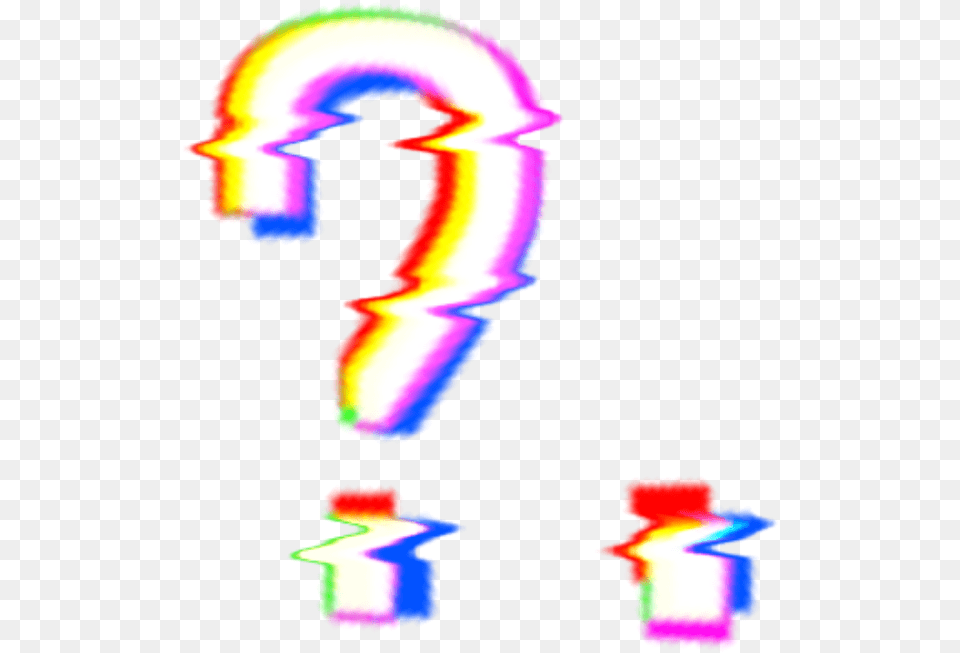 Glitch Aesthetic Question Questionmark Illustration, Flare, Light, Lighting, Purple Free Png