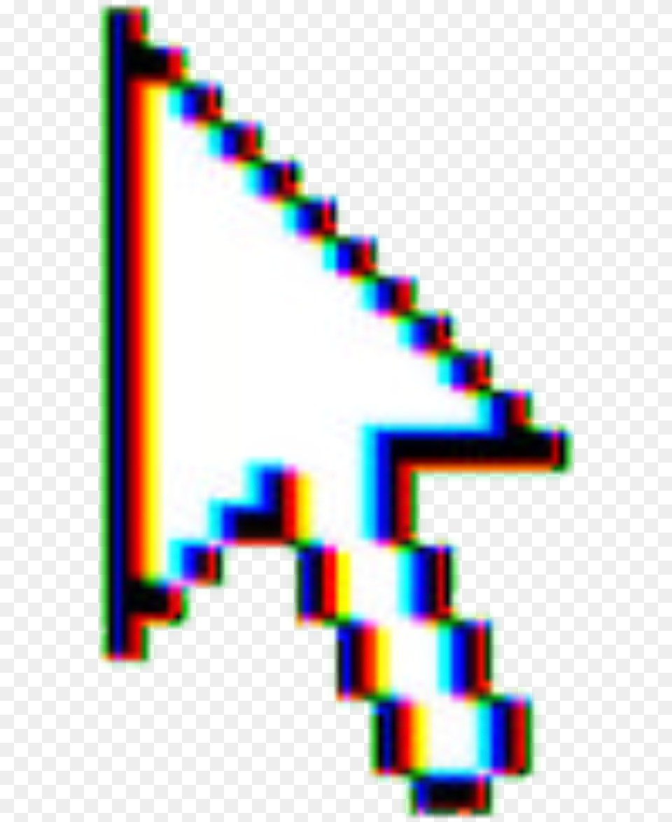 Glitch Aesthetic Tumblr Arrow Sticker Transparent Mouse Pointer, Lighting, Triangle, Toy Png Image