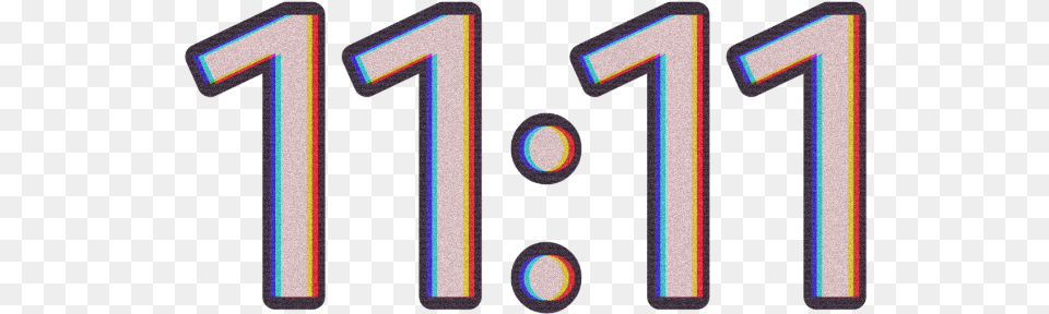 Glitch Aestheticnumber Aesthetic Number Time Aesthetic Stickers 11, Light, Text, Symbol, Neon Free Png Download