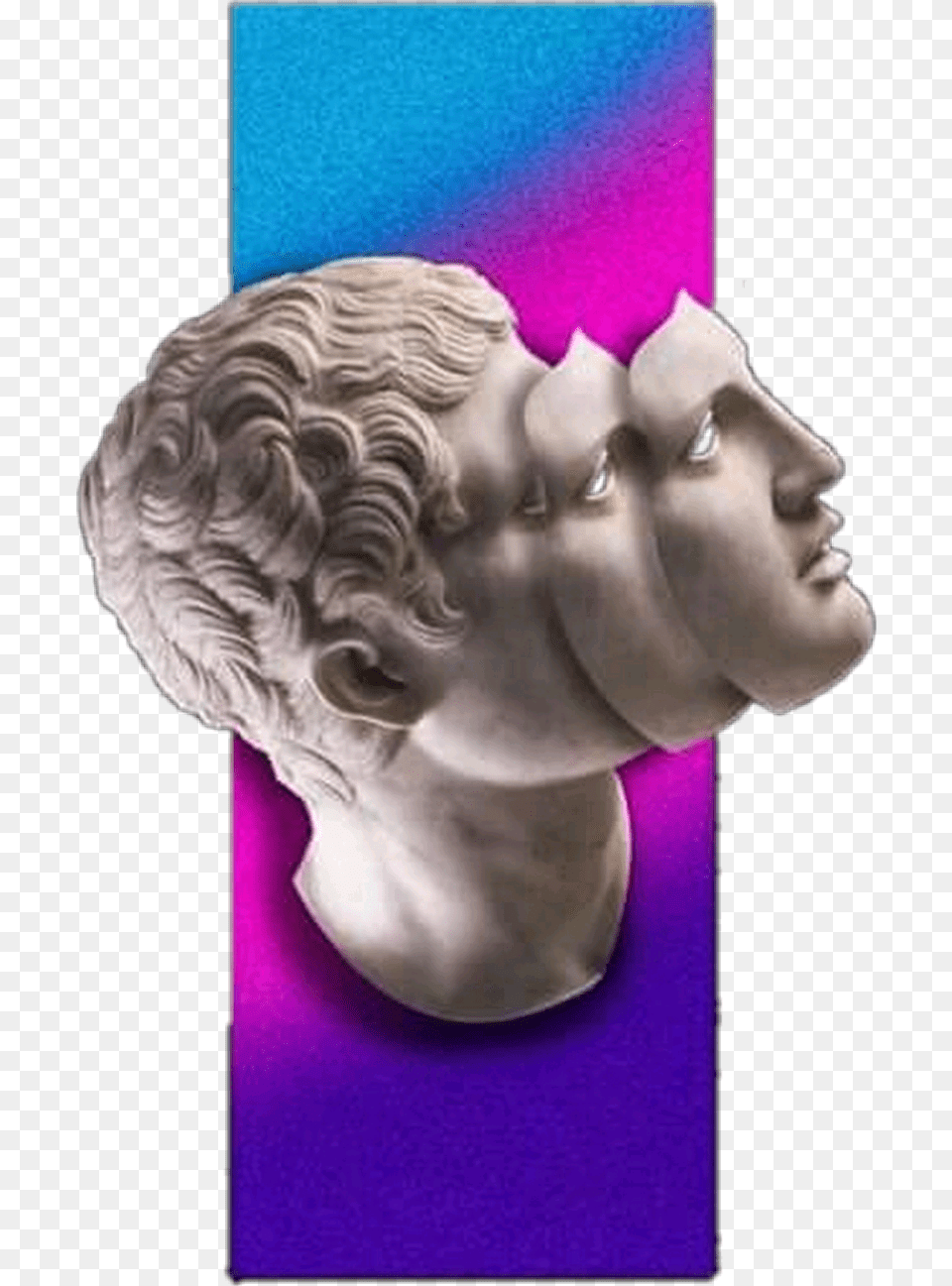 Glitch Glitchplease Face Cara Estatua Tumblr Glitch Art, Figurine, Person, Head Png