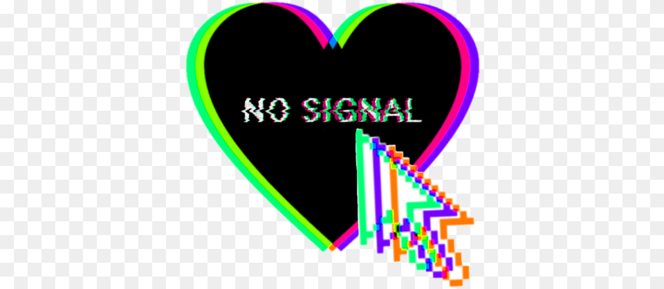 Glitch Glitchy Heart Nosignal Mouss Computer Heart, Art, Graphics Png