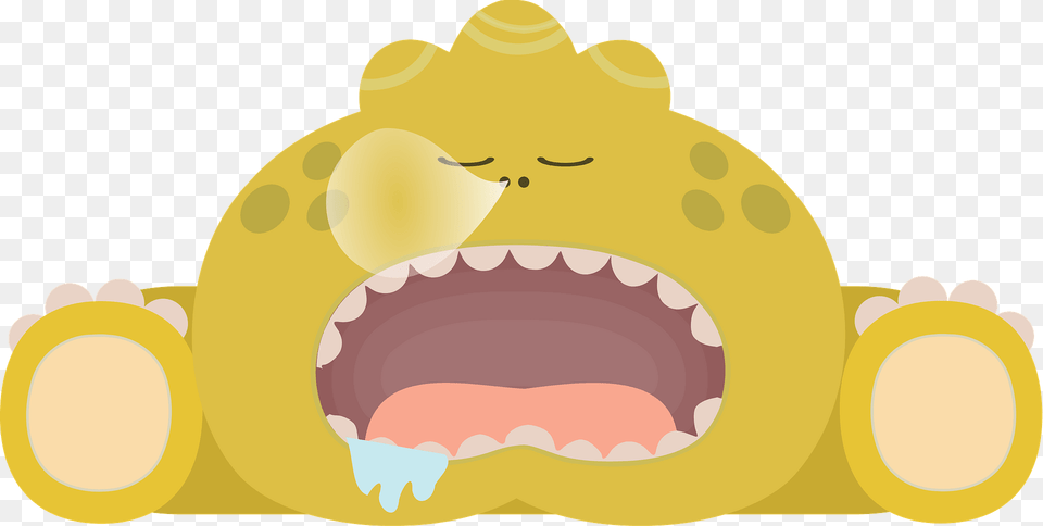 Glitch Groddle Yellow Sleepy Monster Clipart Png Image