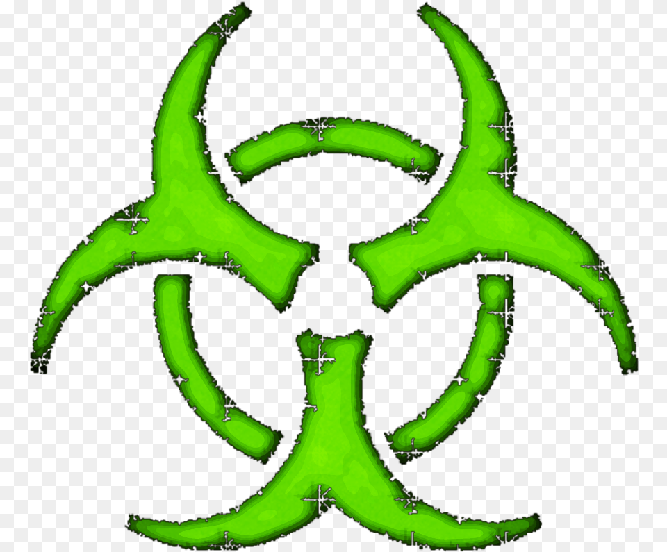 Glitch Horror Art Cyberpunk Punk Green Biohazard Hazard Symbol, Animal, Insect, Invertebrate Free Png