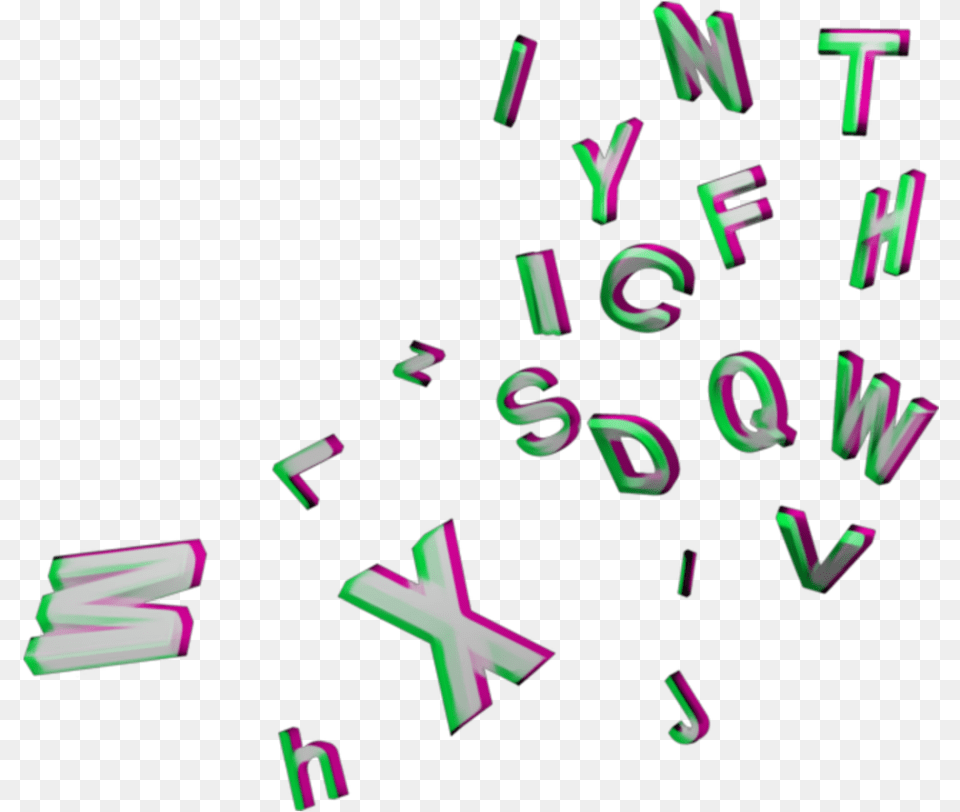 Glitch Letters Floating Surreal Graphic Design, Light, Text, Neon Free Transparent Png