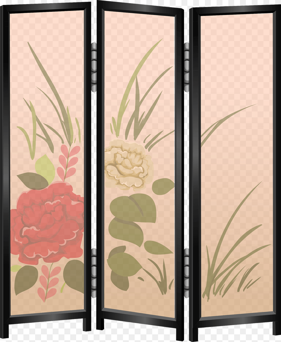 Glitch Simplified Privacy Screen Clipart, Door, Folding Door, Flower, Plant Png Image